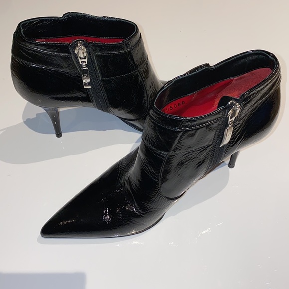 Cesare Paciotti Italy genuine leather pointed toe ankle boots signature dagger - Picture 9 of 9